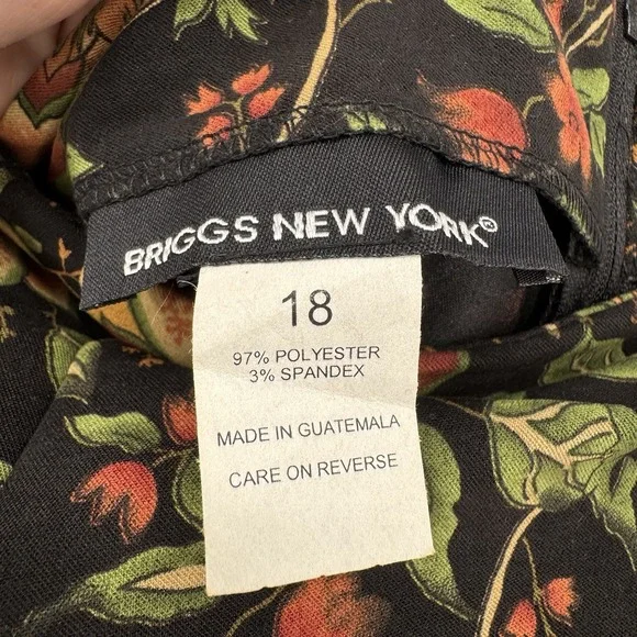 VTG Briggs New York Skirt Black Floral Paisley Midi Slit Boho Fairy Grunge 18 - Picture 4 of 7